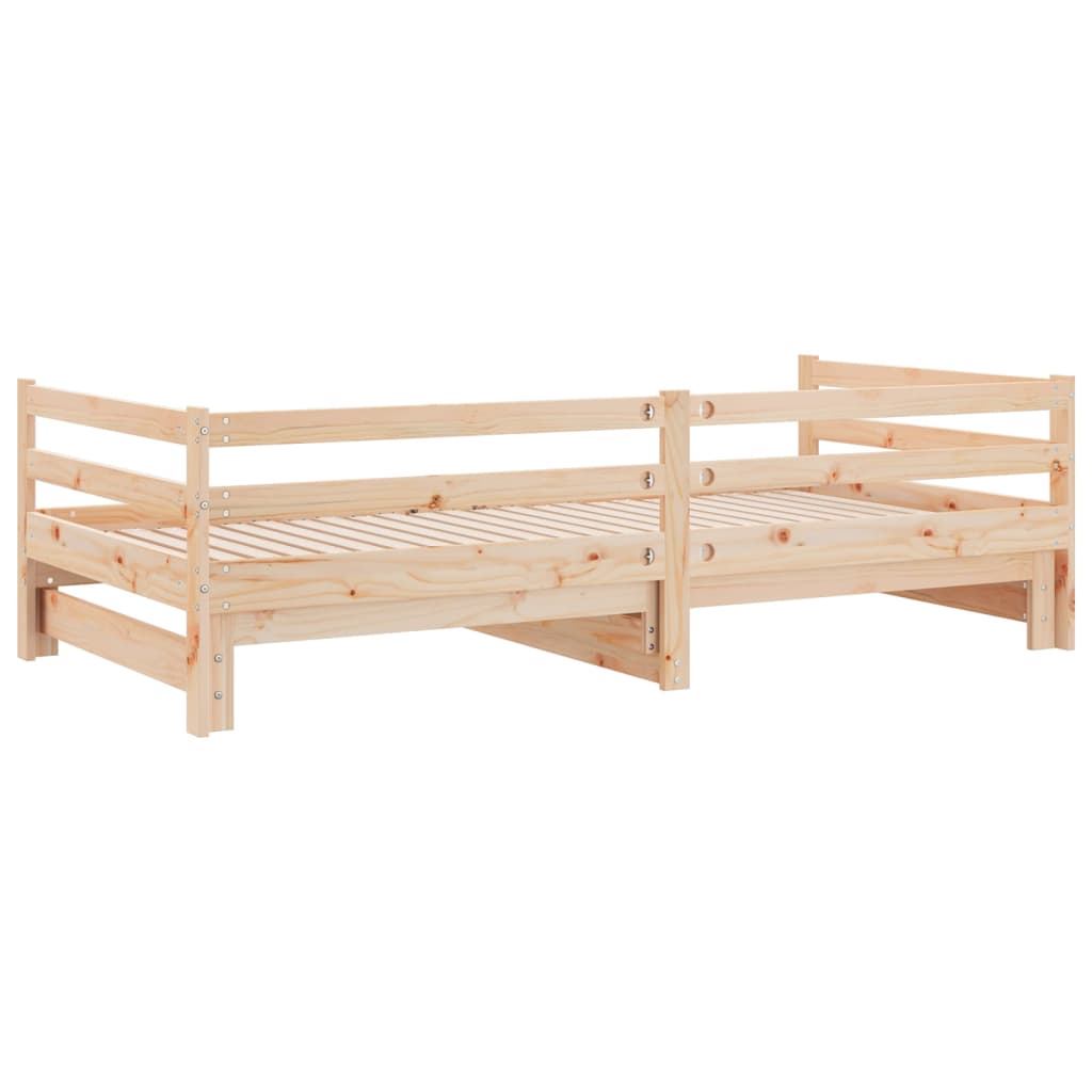 Slaapbank uitschuifbaar massief grenenhout 2x(90x200) cm is nu te koop bij PeponiXL, paradijselijk wonen!