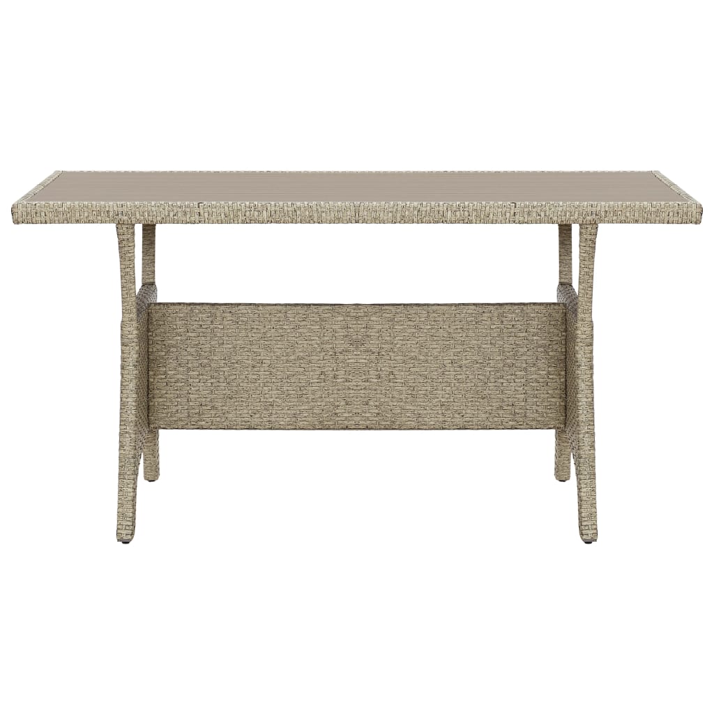 Tuintafel 120x70x66 cm poly rattan grijs is nu te koop bij PeponiXL, paradijselijk wonen!