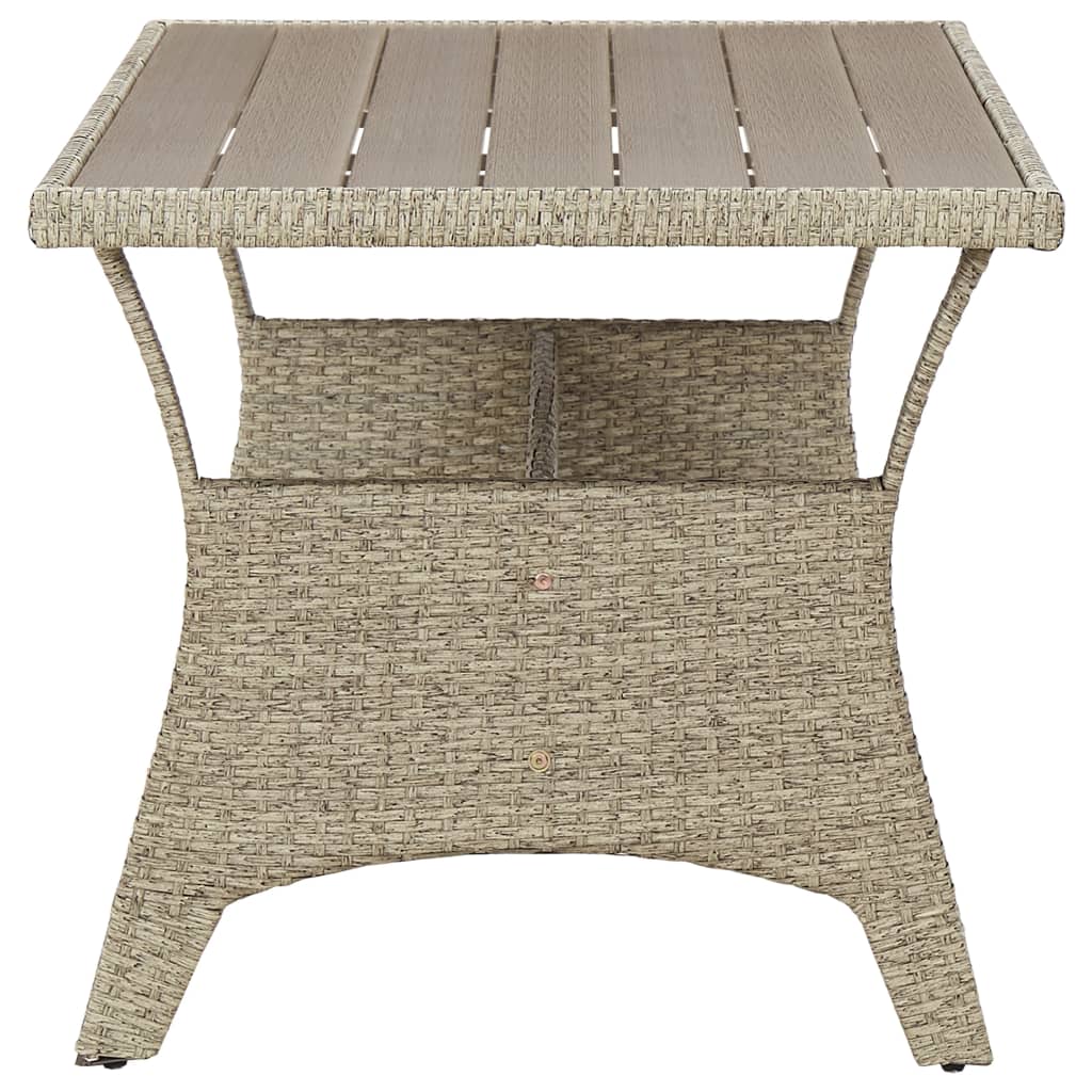 Tuintafel 120x70x66 cm poly rattan grijs is nu te koop bij PeponiXL, paradijselijk wonen!
