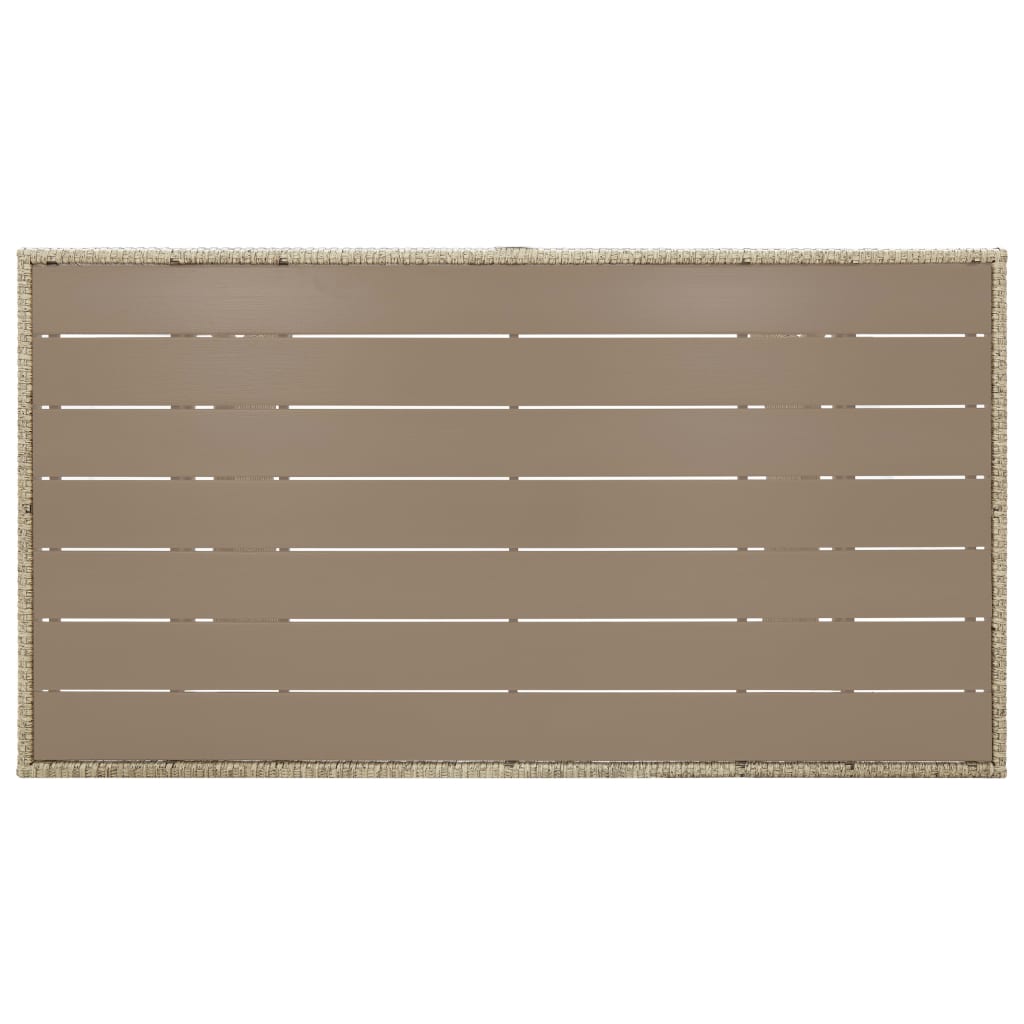 Tuintafel 120x70x66 cm poly rattan grijs is nu te koop bij PeponiXL, paradijselijk wonen!