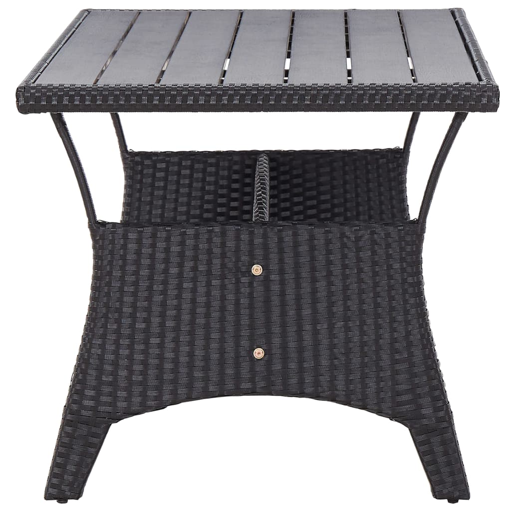 Tuintafel 120x70x66 cm poly rattan zwart is nu te koop bij PeponiXL, paradijselijk wonen!