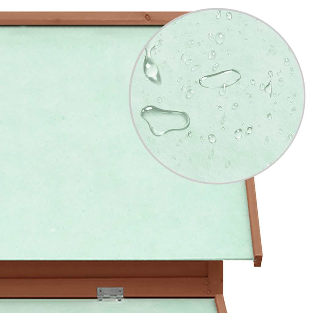 Kippenhok 150x96x110 cm massief vurenhout mokkakleurig en wit is nu te koop bij PeponiXL, paradijselijk wonen!