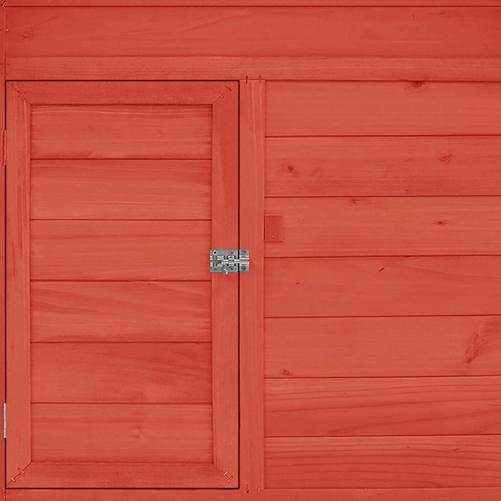 Kippenhok 150x96x110 cm massief vurenhout rood en wit is nu te koop bij PeponiXL, paradijselijk wonen!