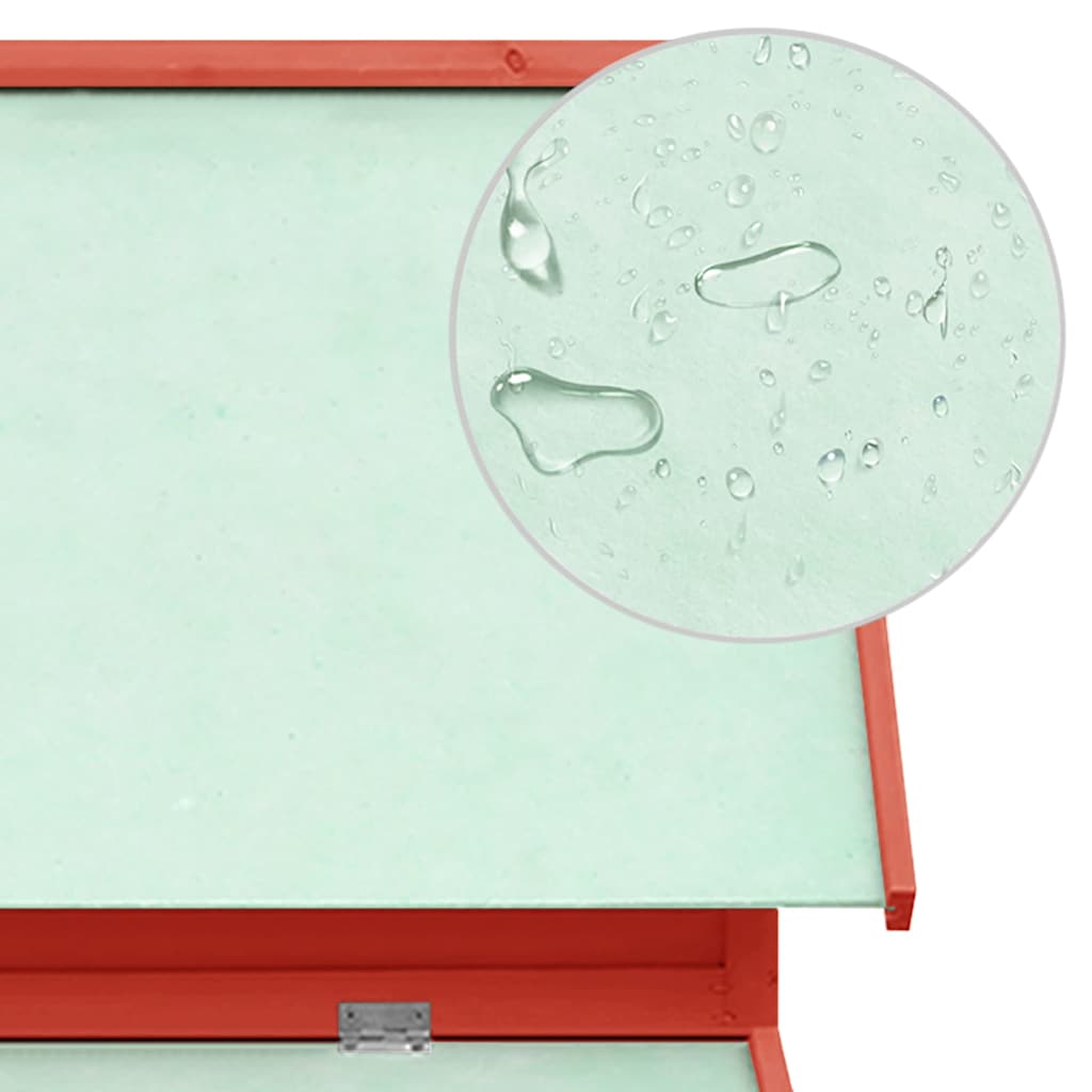 Kippenhok 150x96x110 cm massief vurenhout rood en wit is nu te koop bij PeponiXL, paradijselijk wonen!