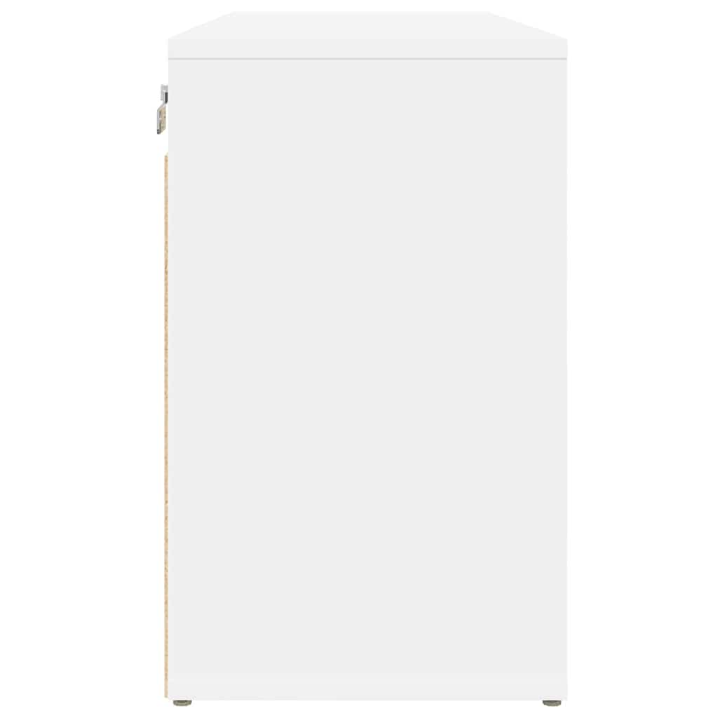 Schoenenkast met plank Wit 77,5 x 30 x 51 cm Bewerkt hout is nu te koop bij PeponiXL, paradijselijk wonen!