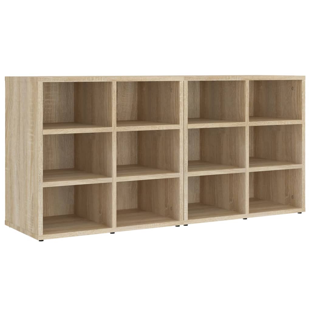 Schoenenkasten 2 st 52,5x30x50 cm sonoma eikenkleurig is nu te koop bij PeponiXL, paradijselijk wonen!