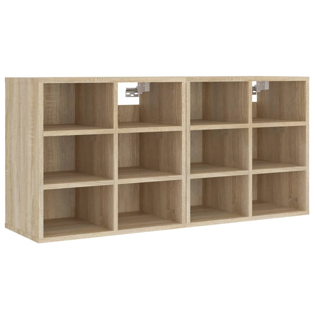 Schoenenkasten 2 st 52,5x30x50 cm sonoma eikenkleurig is nu te koop bij PeponiXL, paradijselijk wonen!