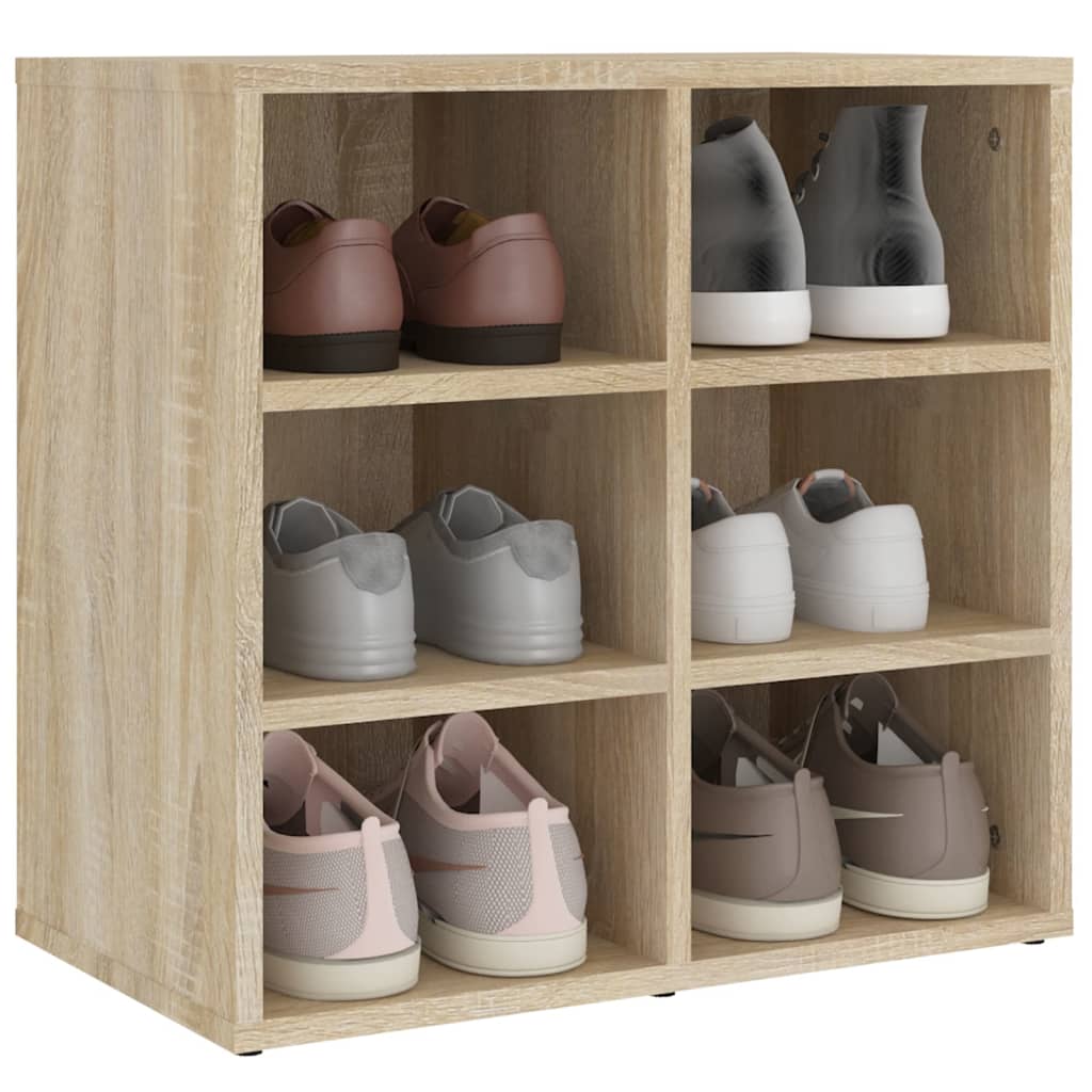 Schoenenkasten 2 st 52,5x30x50 cm sonoma eikenkleurig is nu te koop bij PeponiXL, paradijselijk wonen!