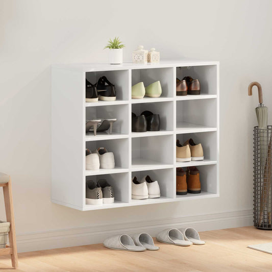 Schoenenkast met plank Wit 77,5 x 30 x 67 cm Bewerkt hout is nu te koop bij PeponiXL, paradijselijk wonen!