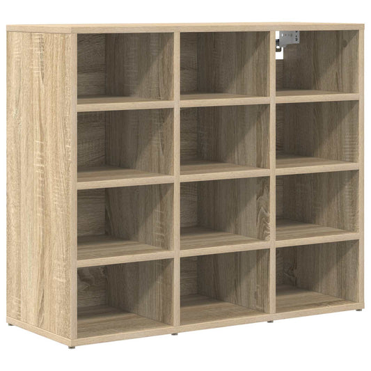 Schoenenkast Sonoma Eiken 77,5 x 30 x 67 cm Bewerkt hout is nu te koop bij PeponiXL, paradijselijk wonen!