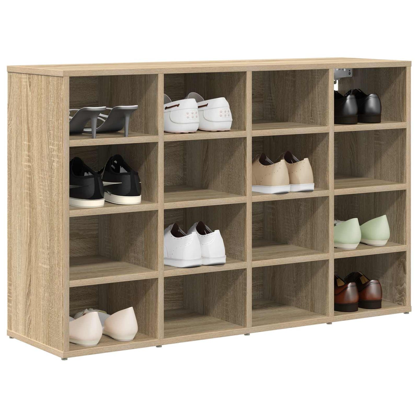 Schoenenkast Sonoma Eiken 103 x 30 x 67 cm Bewerkt hout is nu te koop bij PeponiXL, paradijselijk wonen!