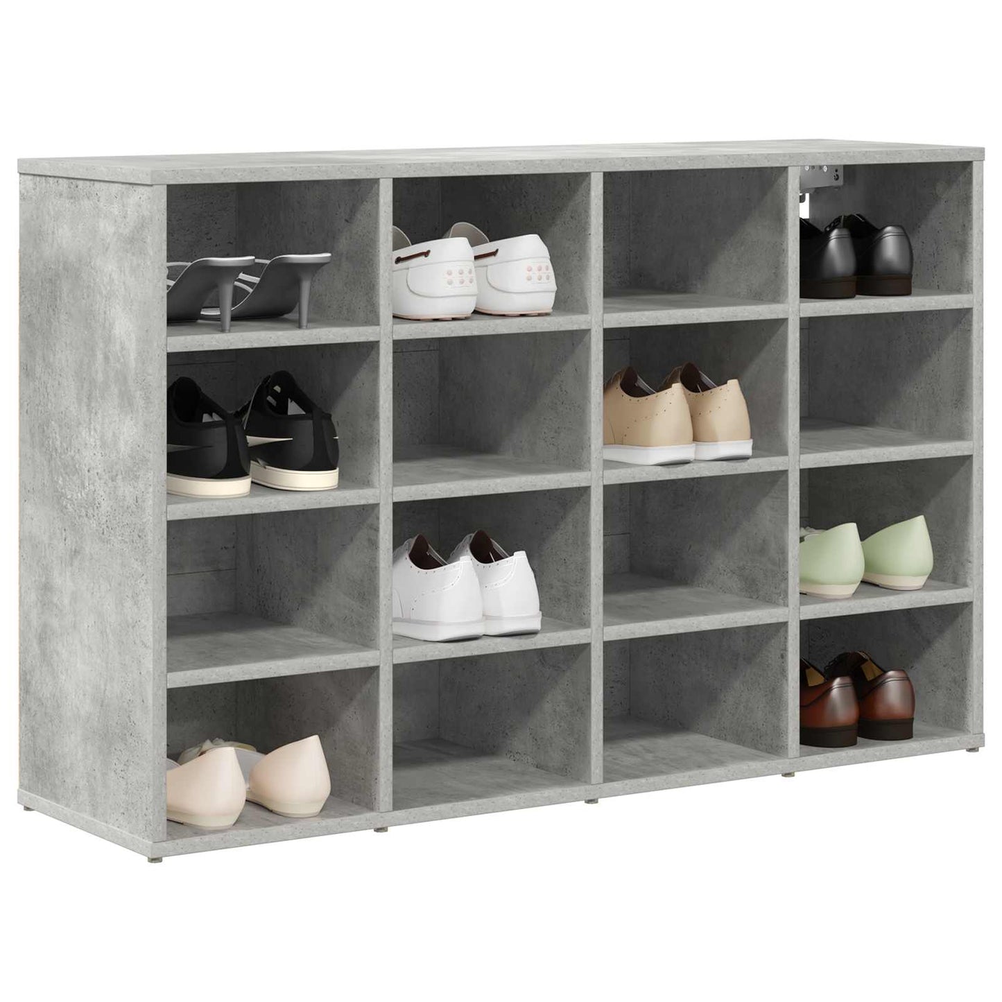 Schoenenkast met plank Betongrijs 103 x 30 x 67 cm Bewerkt hout is nu te koop bij PeponiXL, paradijselijk wonen!