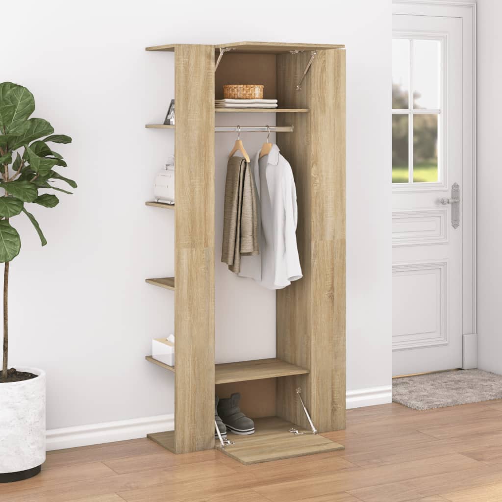 Halmeubel 97,5x37x99 cm bewerkt hout sonoma eikenkleurig is nu te koop bij PeponiXL, paradijselijk wonen!