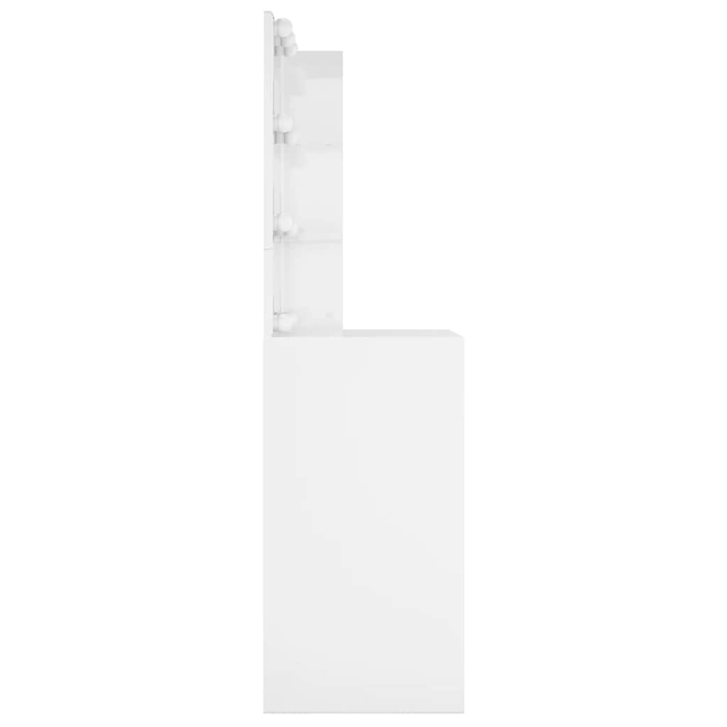 Kaptafel met LED-verlichting 60x40x140 cm hoogglans wit is nu te koop bij PeponiXL, paradijselijk wonen!