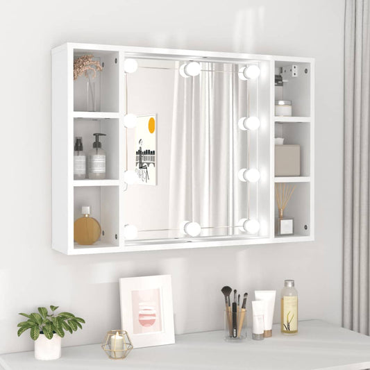 Spiegelkast met LED-verlichting 76x15x55 cm wit is nu te koop bij PeponiXL, paradijselijk wonen!