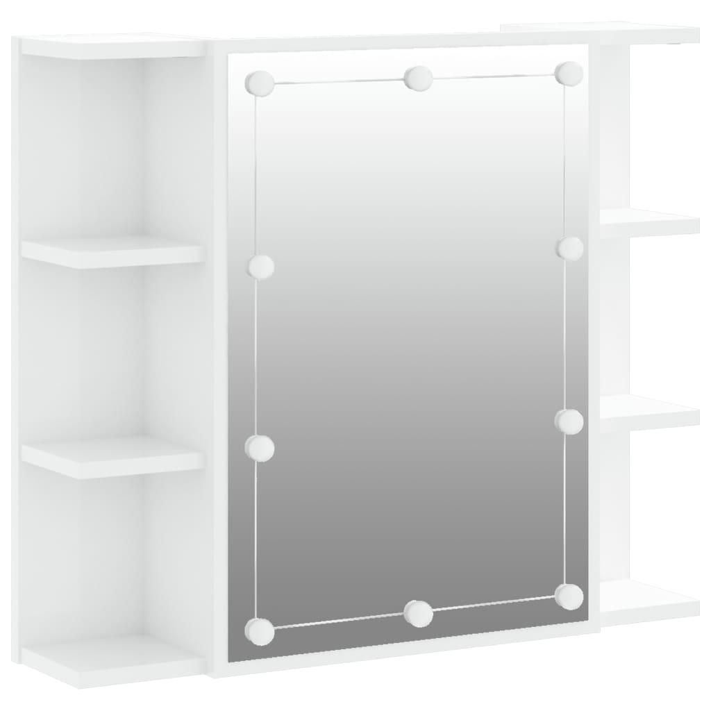 Spiegelkast met LED-verlichting 70x16,5x60 cm hoogglans wit is nu te koop bij PeponiXL, paradijselijk wonen!