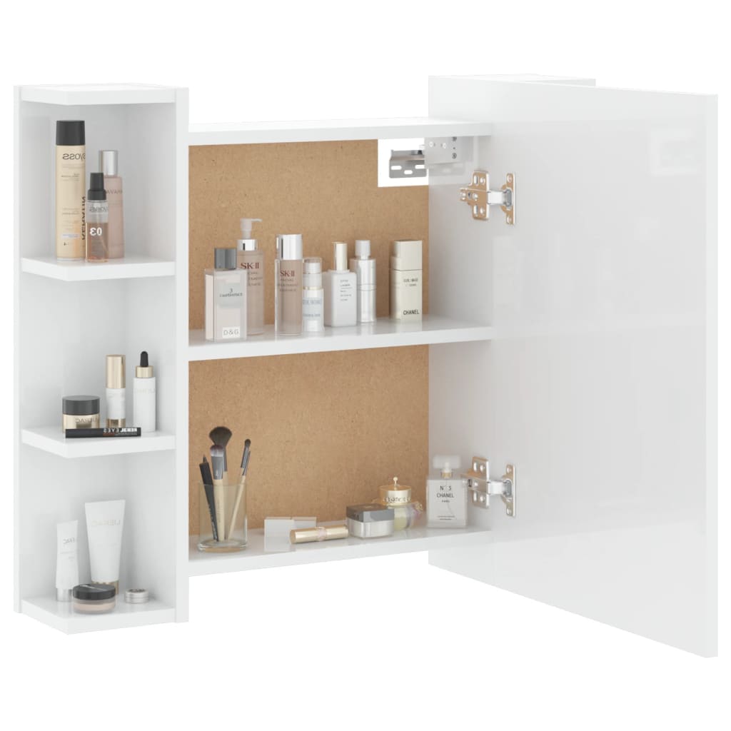 Spiegelkast met LED-verlichting 70x16,5x60 cm hoogglans wit is nu te koop bij PeponiXL, paradijselijk wonen!