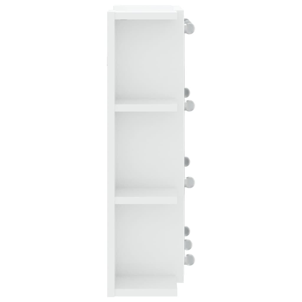 Spiegelkast met LED-verlichting 70x16,5x60 cm hoogglans wit is nu te koop bij PeponiXL, paradijselijk wonen!