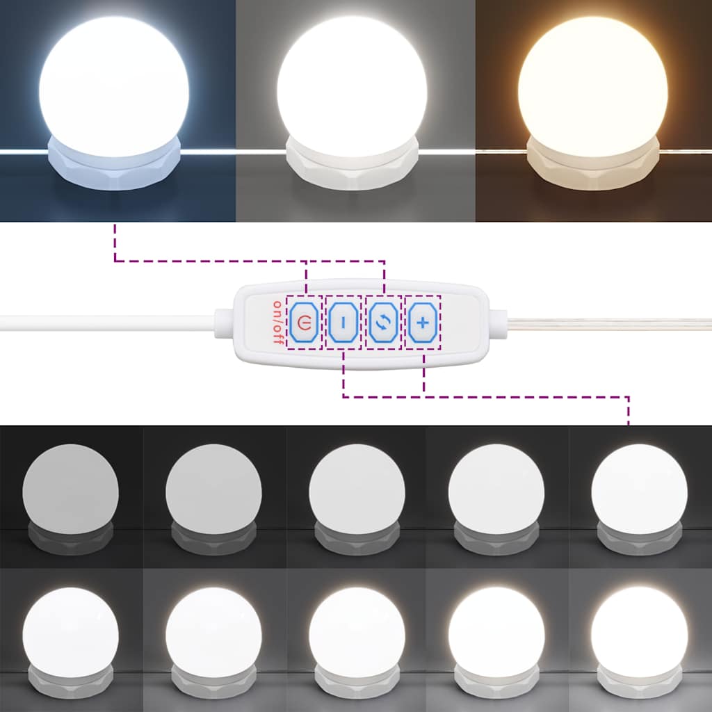 Spiegelkast met LED-verlichting 60x31,5x62 cm hoogglans wit is nu te koop bij PeponiXL, paradijselijk wonen!
