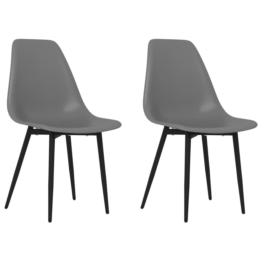 Eetkamerstoelen 2 st PP grijs is nu te koop bij PeponiXL, paradijselijk wonen!