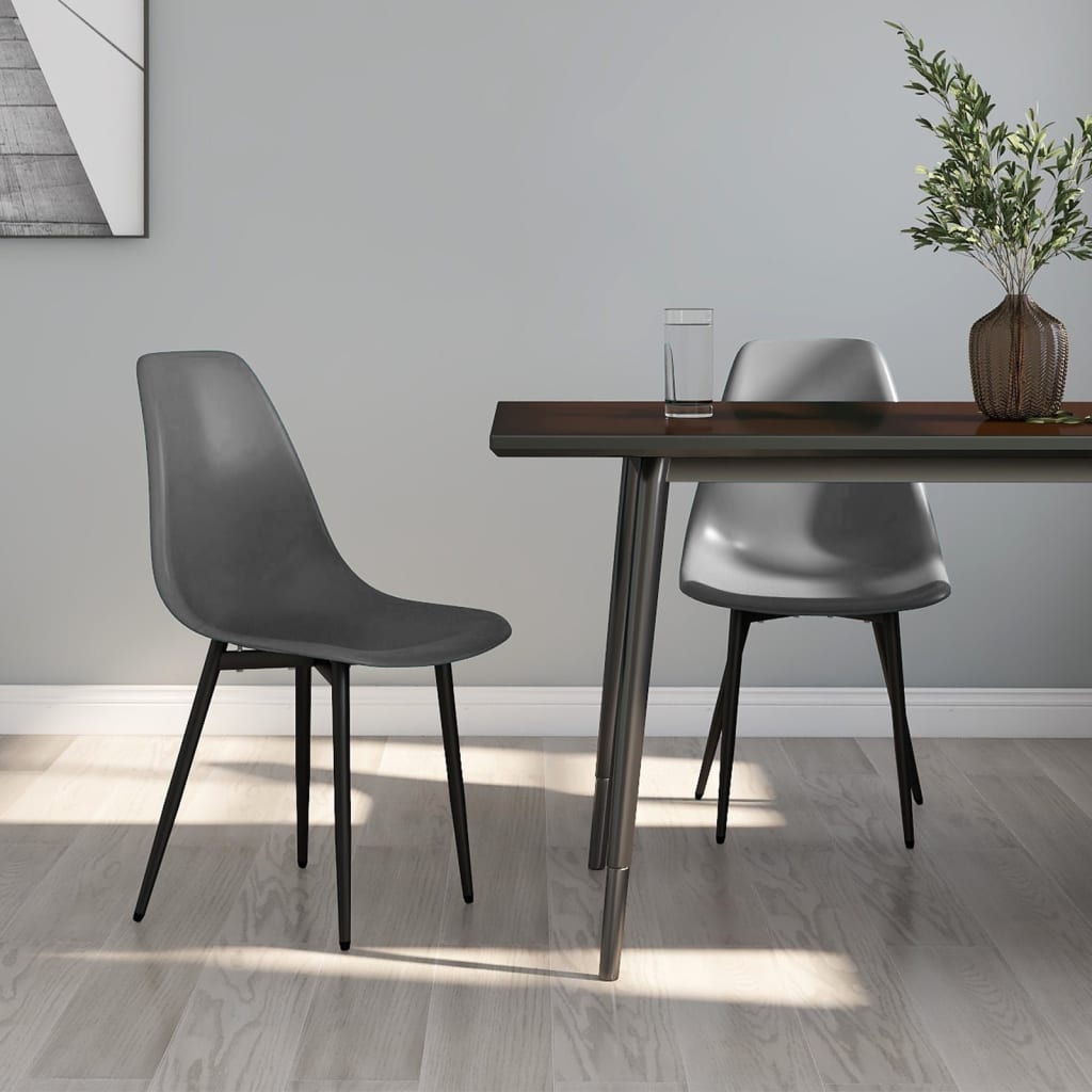 Eetkamerstoelen 2 st PP grijs is nu te koop bij PeponiXL, paradijselijk wonen!
