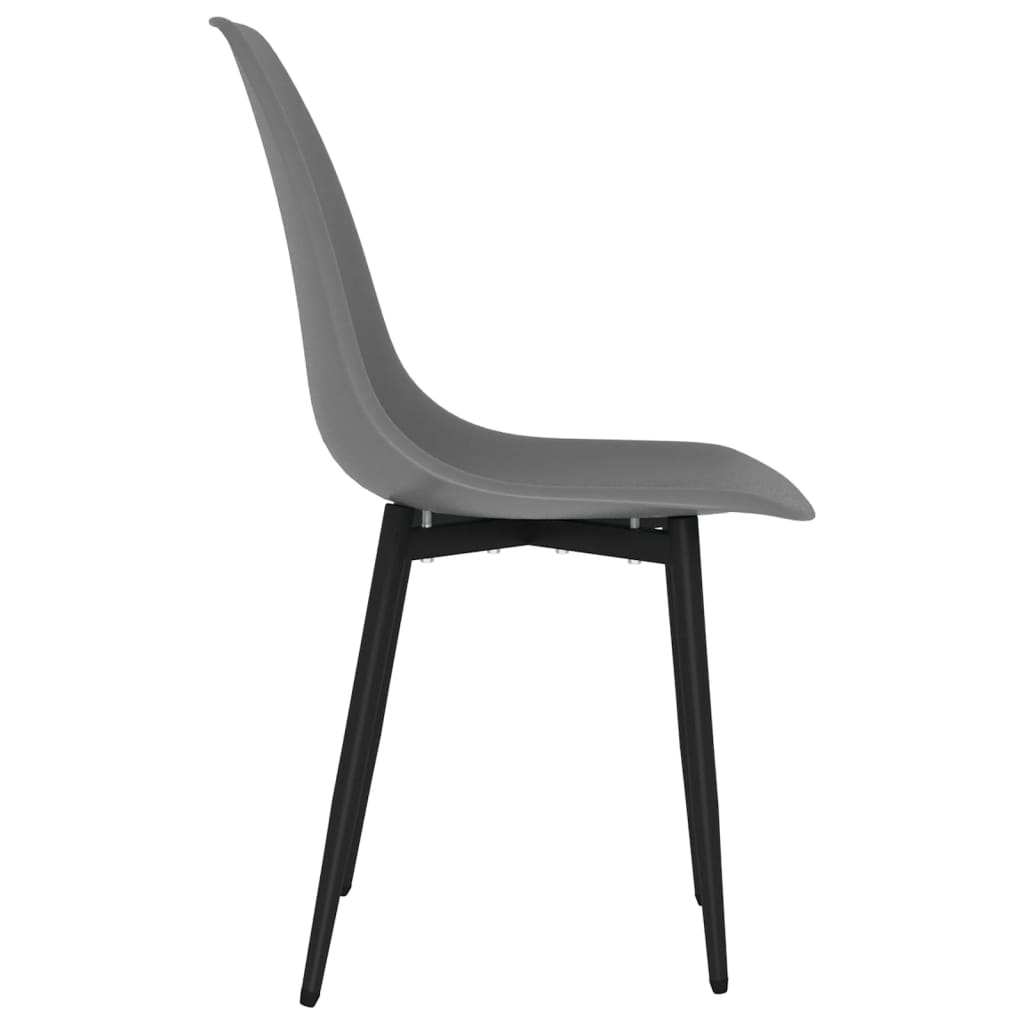 Eetkamerstoelen 4 st PP grijs is nu te koop bij PeponiXL, paradijselijk wonen!