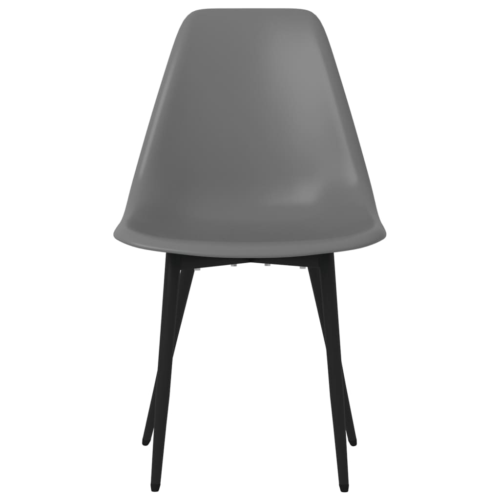 Eetkamerstoelen 4 st PP grijs is nu te koop bij PeponiXL, paradijselijk wonen!