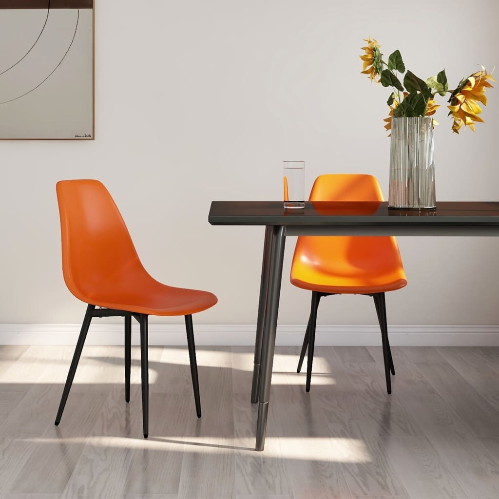 Eetkamerstoelen 2 st PP oranje is nu te koop bij PeponiXL, paradijselijk wonen!