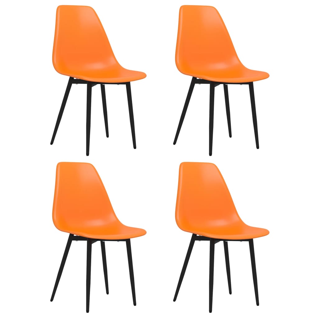 Eetkamerstoelen 4 st PP oranje is nu te koop bij PeponiXL, paradijselijk wonen!
