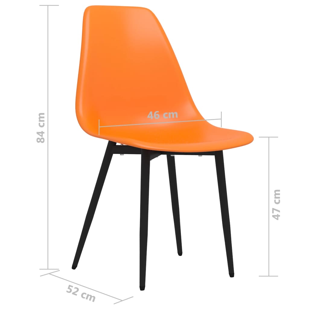 Eetkamerstoelen 4 st PP oranje is nu te koop bij PeponiXL, paradijselijk wonen!