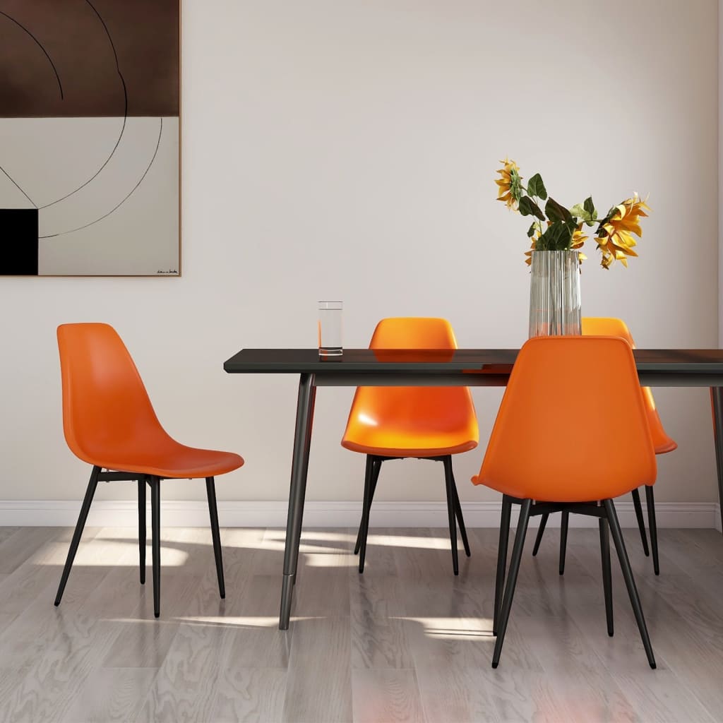Eetkamerstoelen 4 st PP oranje is nu te koop bij PeponiXL, paradijselijk wonen!