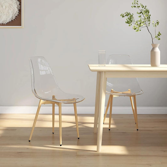 Eetkamerstoelen 2 st PET transparant is nu te koop bij PeponiXL, paradijselijk wonen!