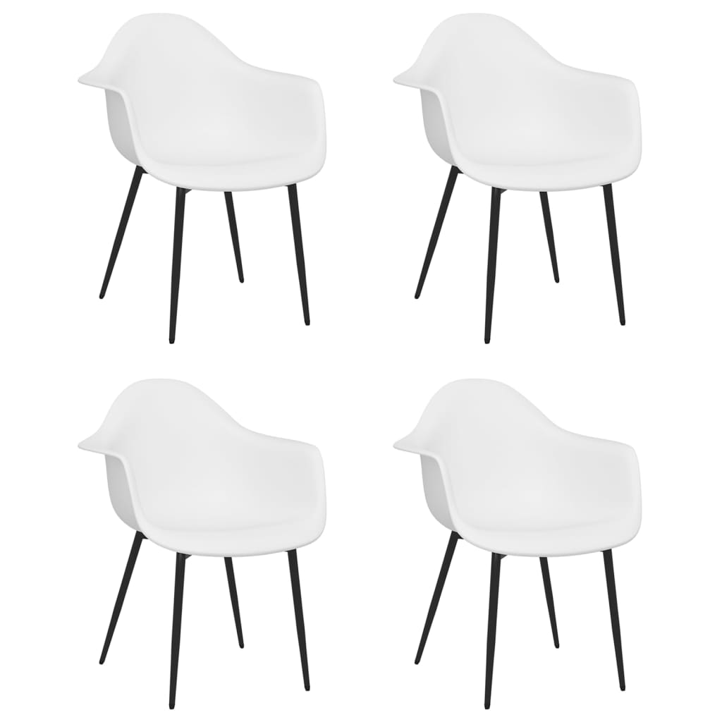 Eetkamerstoelen 4 st PP wit is nu te koop bij PeponiXL, paradijselijk wonen!