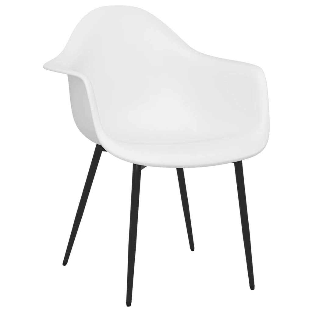 Eetkamerstoelen 4 st PP wit is nu te koop bij PeponiXL, paradijselijk wonen!