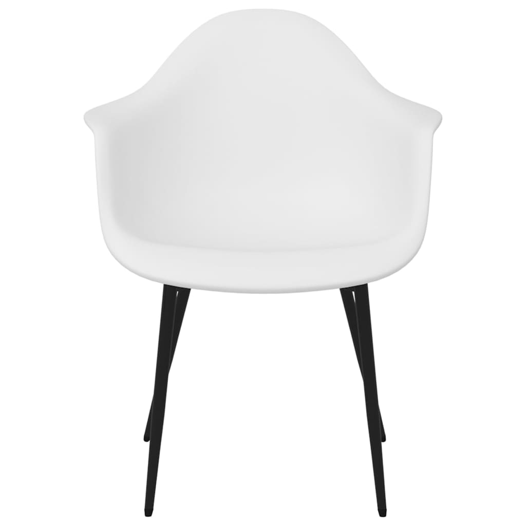 Eetkamerstoelen 4 st PP wit is nu te koop bij PeponiXL, paradijselijk wonen!