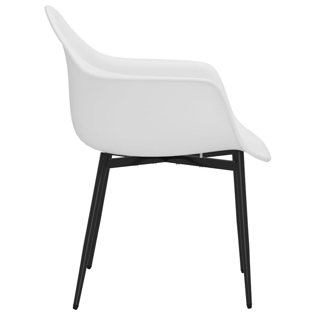 Eetkamerstoelen 4 st PP wit is nu te koop bij PeponiXL, paradijselijk wonen!