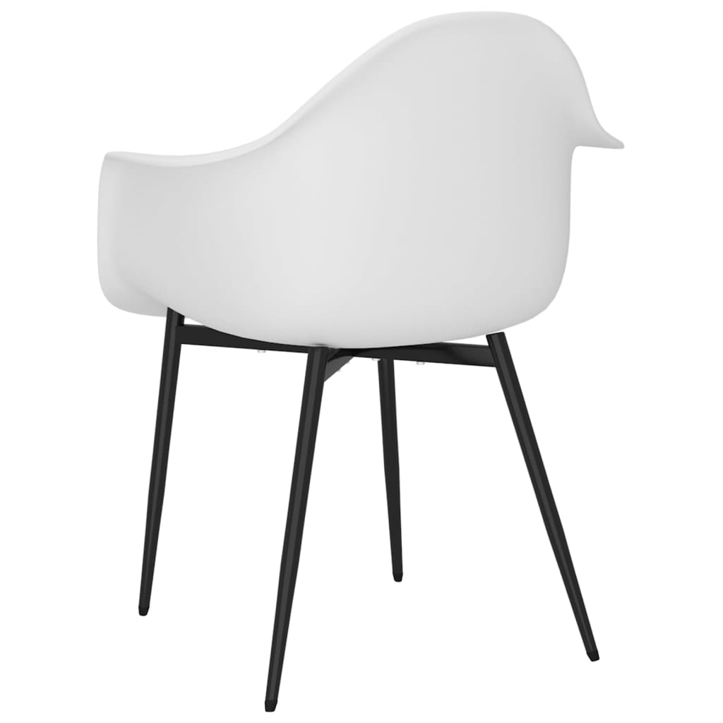 Eetkamerstoelen 4 st PP wit is nu te koop bij PeponiXL, paradijselijk wonen!