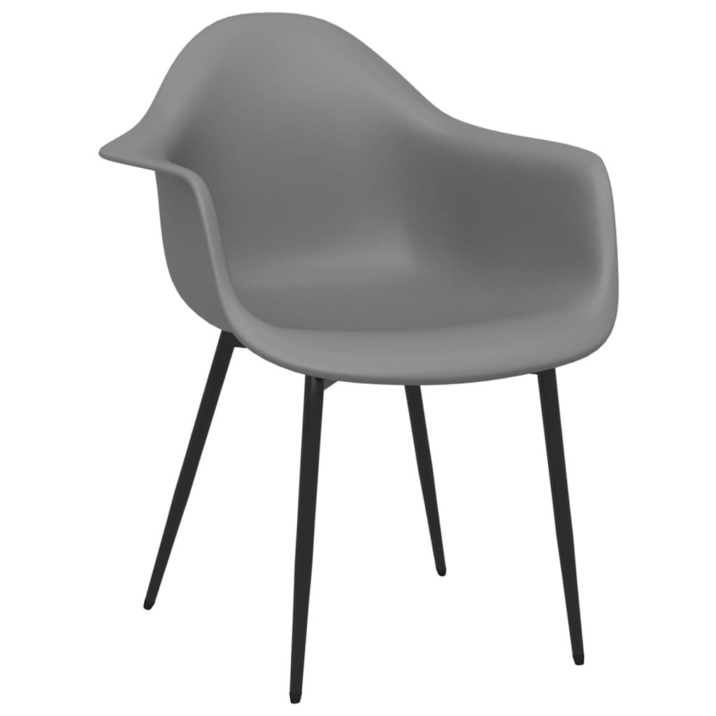Eetkamerstoelen 4 st PP grijs is nu te koop bij PeponiXL, paradijselijk wonen!