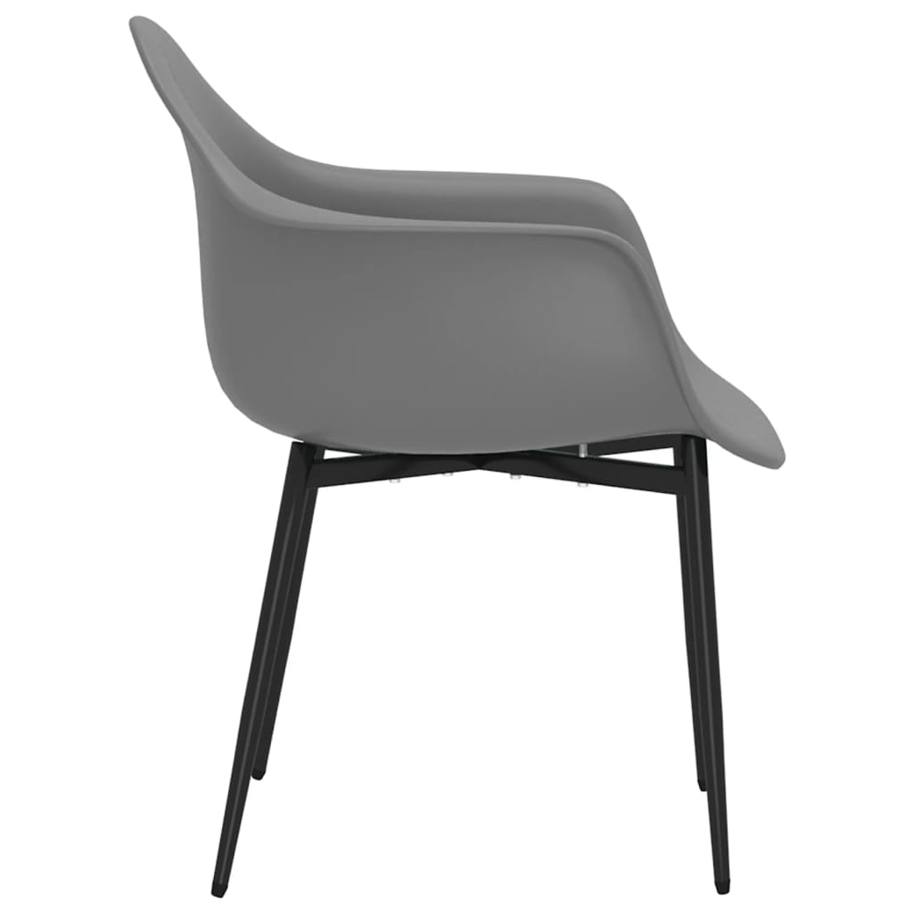 Eetkamerstoelen 4 st PP grijs is nu te koop bij PeponiXL, paradijselijk wonen!