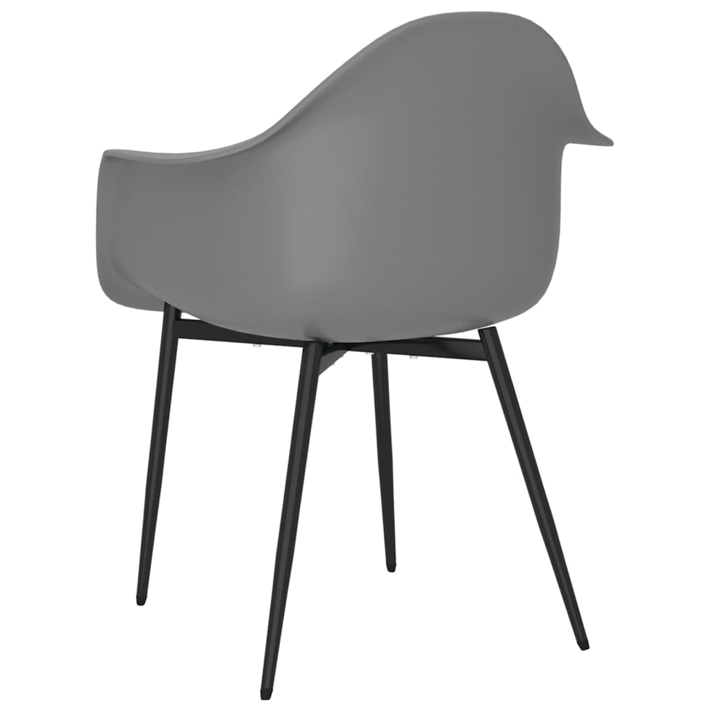 Eetkamerstoelen 4 st PP grijs is nu te koop bij PeponiXL, paradijselijk wonen!