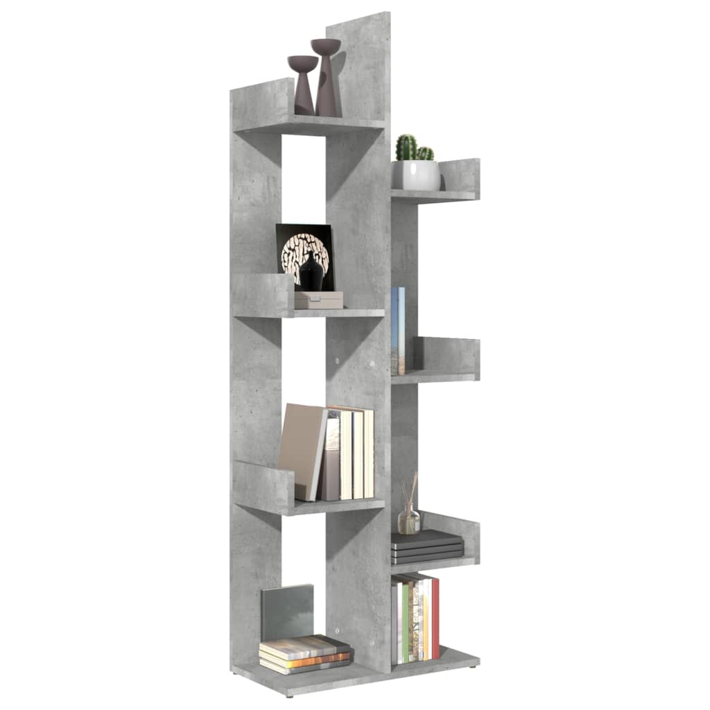 Boekenkast 48x25,5x140 cm bewerkt hout betongrijs is nu te koop bij PeponiXL, paradijselijk wonen!