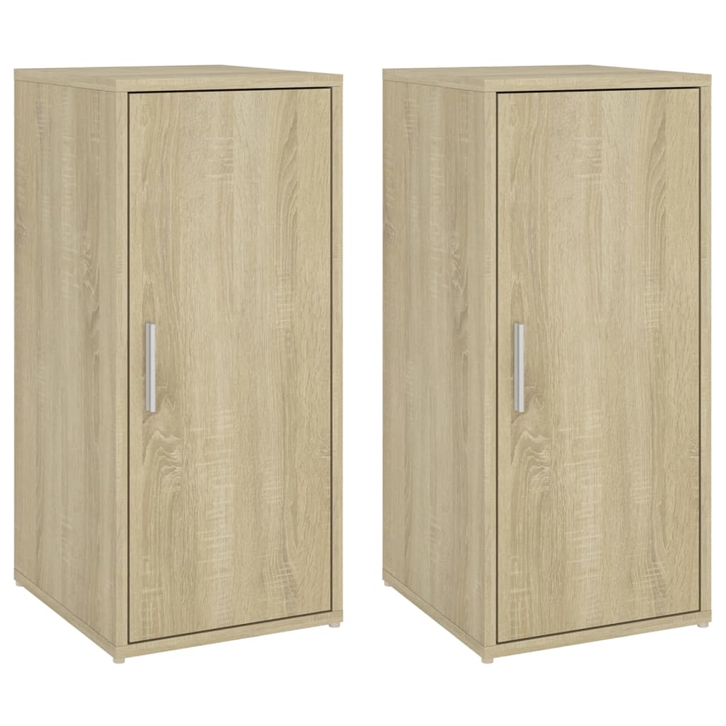 Schoenenkasten 2 st 32x35x70 cm spaanplaat sonoma eikenkleurig is nu te koop bij PeponiXL, paradijselijk wonen!