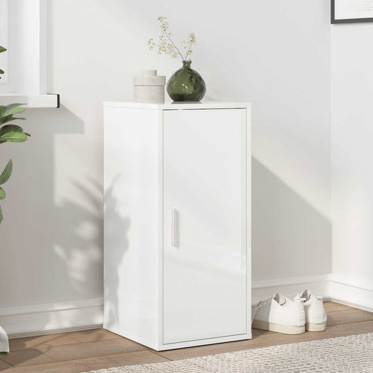 Schoenenkast 32x35x70 cm bewerkt hout hoogglans wit is nu te koop bij PeponiXL, paradijselijk wonen!