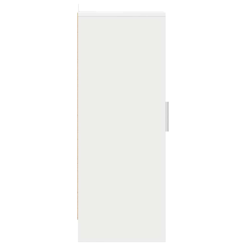 Schoenenkast 32x35x92 cm bewerkt hout wit is nu te koop bij PeponiXL, paradijselijk wonen!