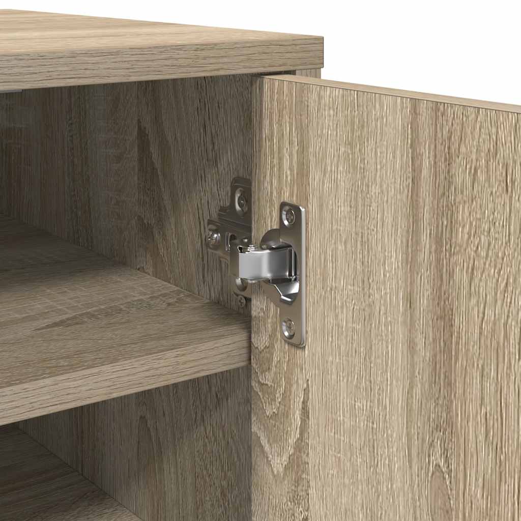 Schoenenkast 32x35x92 cm bewerkt hout sonoma eikenkleurig is nu te koop bij PeponiXL, paradijselijk wonen!
