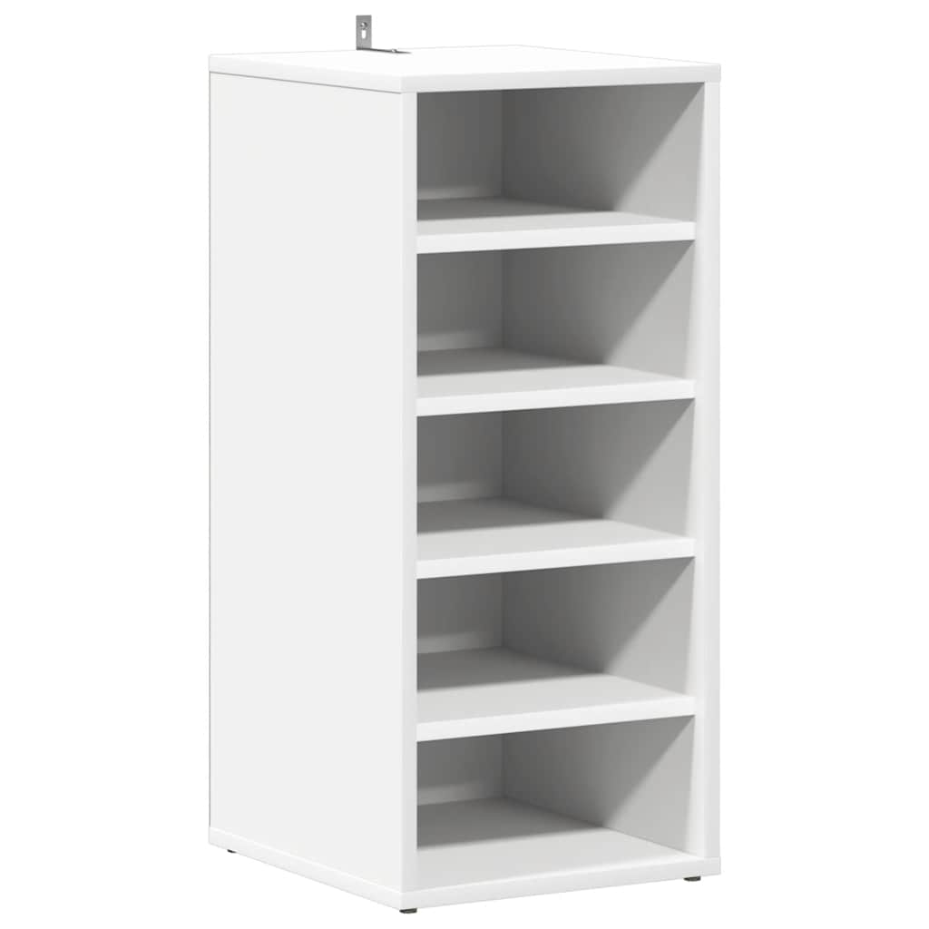Schoenenkasten 2 st 31,5x35x70 cm bewerkt hout wit is nu te koop bij PeponiXL, paradijselijk wonen!