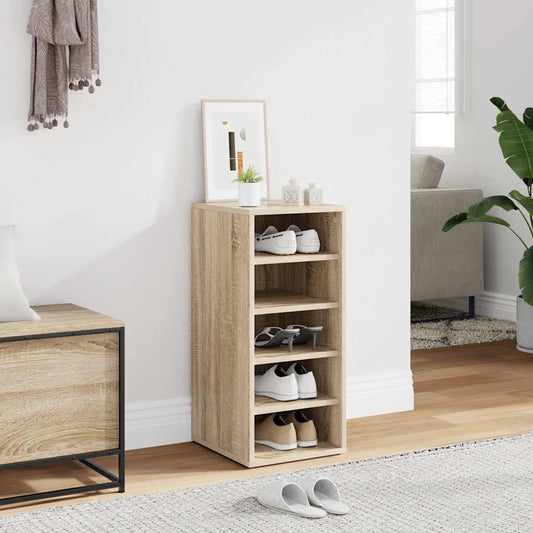 Schoenenkast 31,5x35x70 cm bewerkt hout sonoma eikenkleurig is nu te koop bij PeponiXL, paradijselijk wonen!