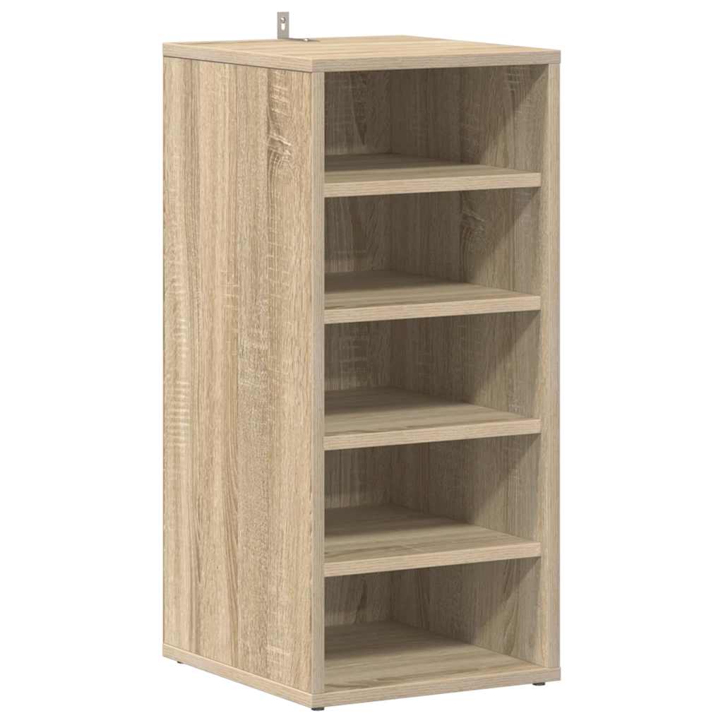 Schoenenkasten 2 st 31,5x35x70 cm hout sonoma eikenkleur is nu te koop bij PeponiXL, paradijselijk wonen!