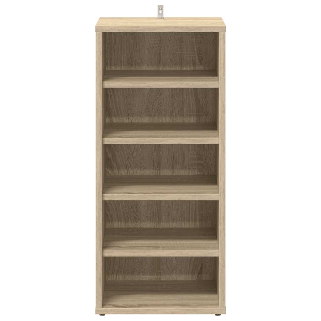Schoenenkasten 2 st 31,5x35x70 cm hout sonoma eikenkleur is nu te koop bij PeponiXL, paradijselijk wonen!