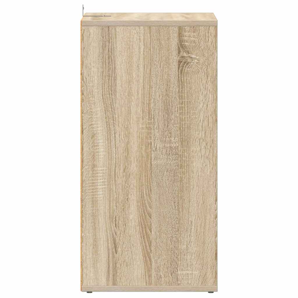 Schoenenkasten 2 st 31,5x35x70 cm hout sonoma eikenkleur is nu te koop bij PeponiXL, paradijselijk wonen!